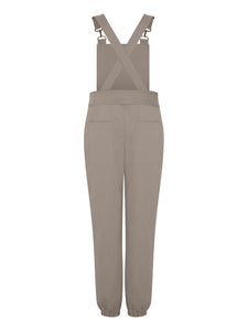 Women’s Cotton Overalls in Silver Grey