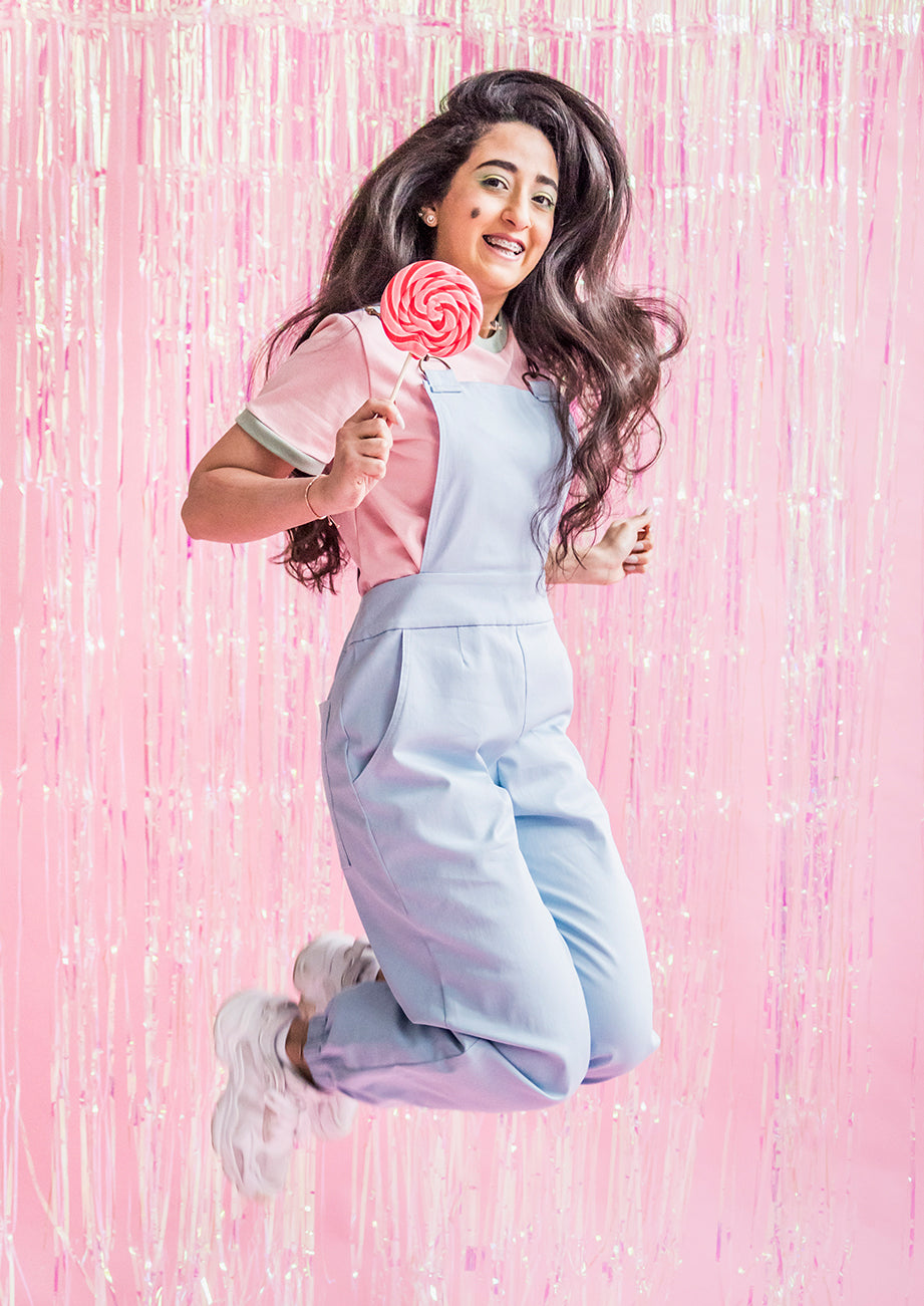 [Sample Sale] 1st Sample Women’s Cotton Overalls in Baby Blue