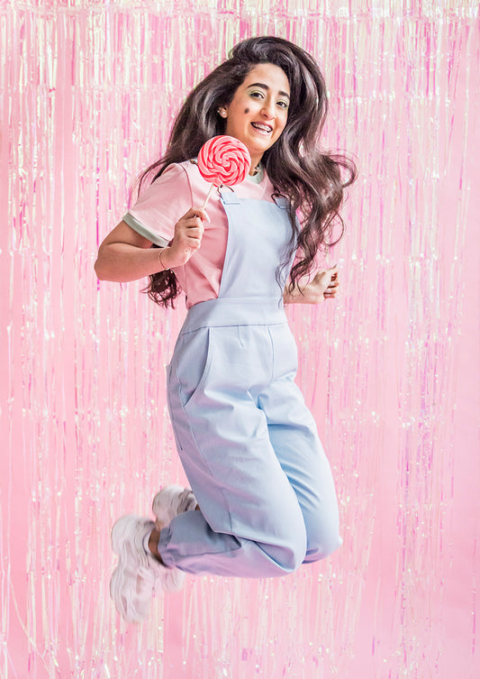 [Sample Sale] 1st Sample Women’s Cotton Overalls in Baby Blue
