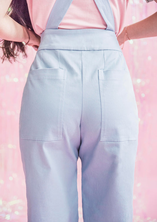 [Sample Sale] 1st Sample Women’s Cotton Overalls in Baby Blue