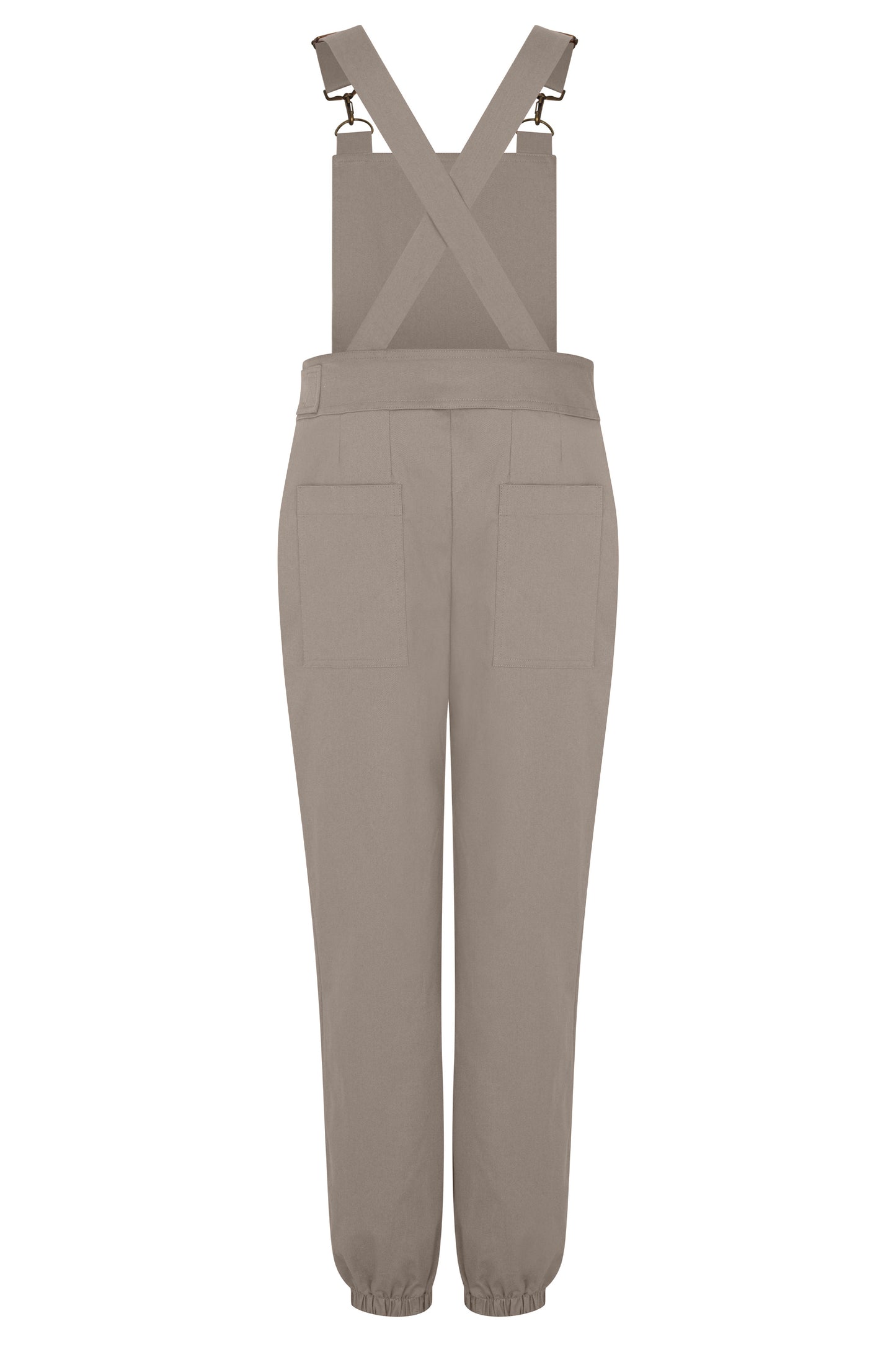 Women’s Cotton Overalls in Silver Grey