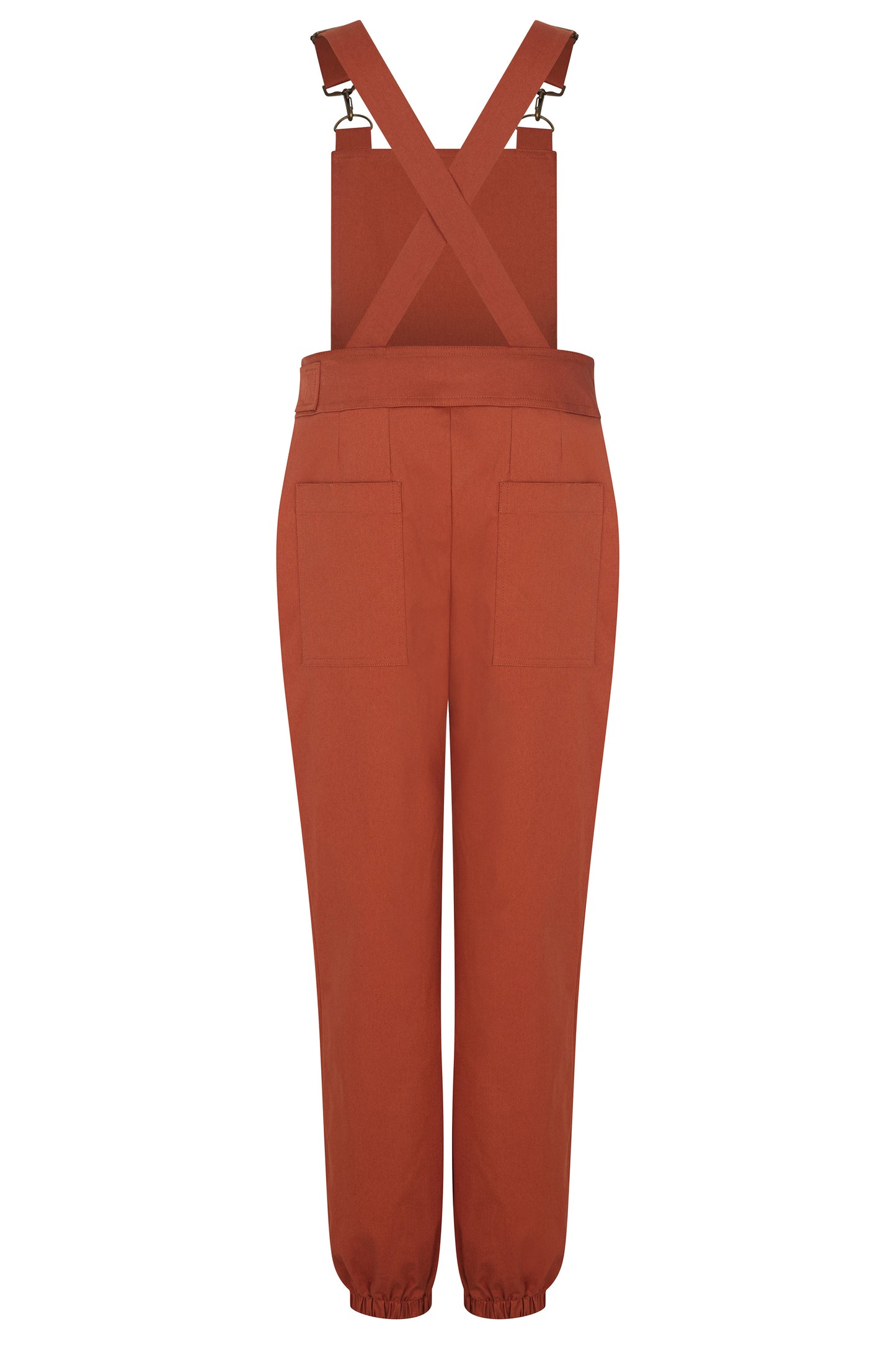 Women’s Cotton Overalls in Orange Tan