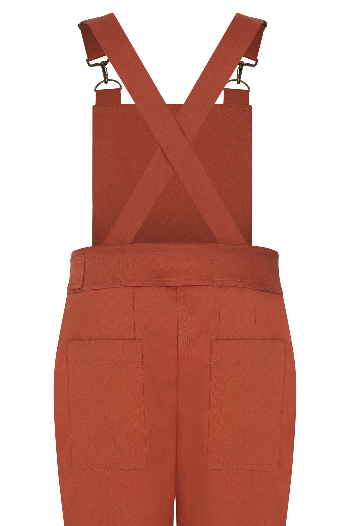 Women’s Cotton Overalls in Orange Tan