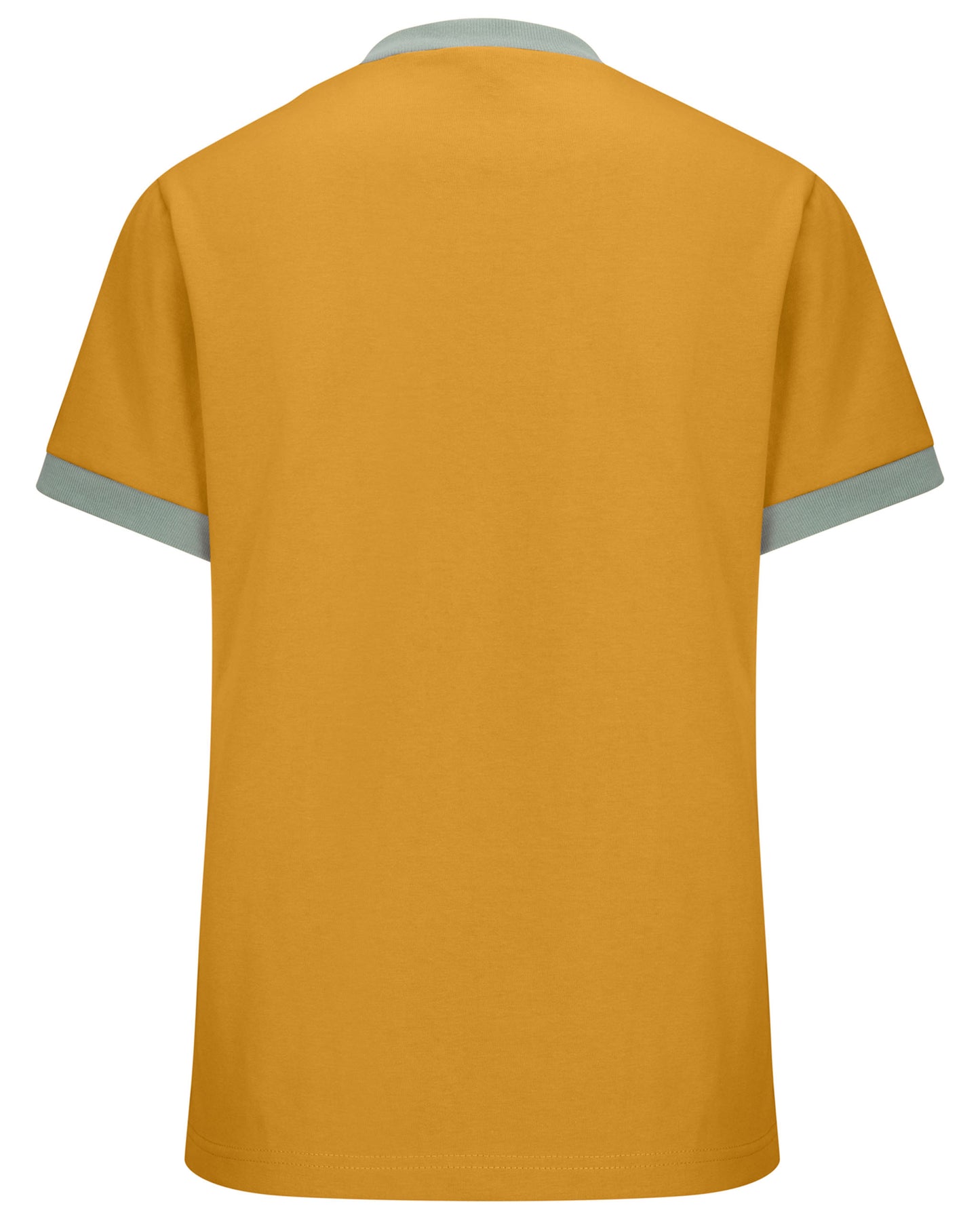 [Sample Sale] Short-sleeved cotton tee in Portuguese yellow with mint green