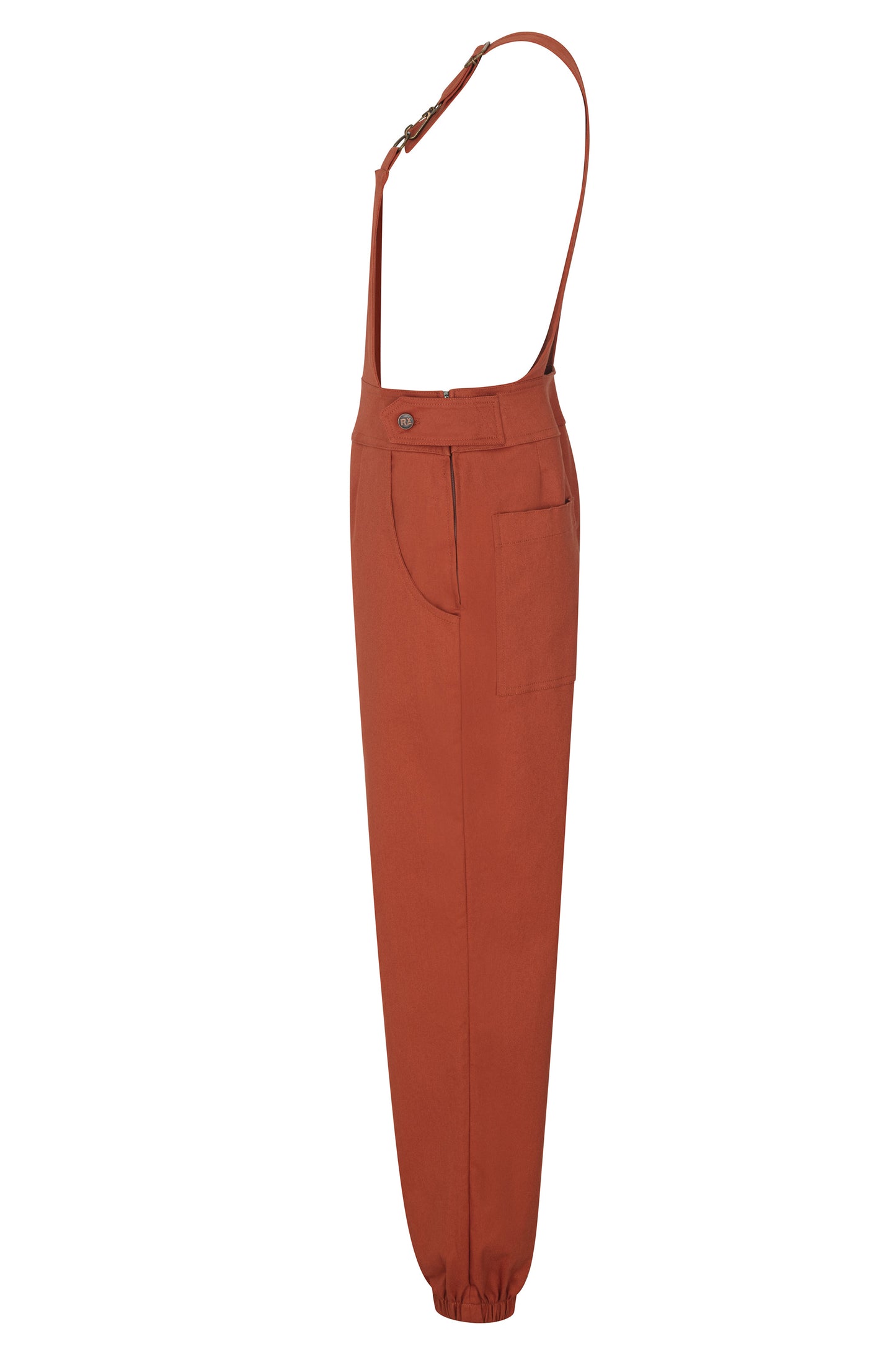 Women’s Cotton Overalls in Orange Tan