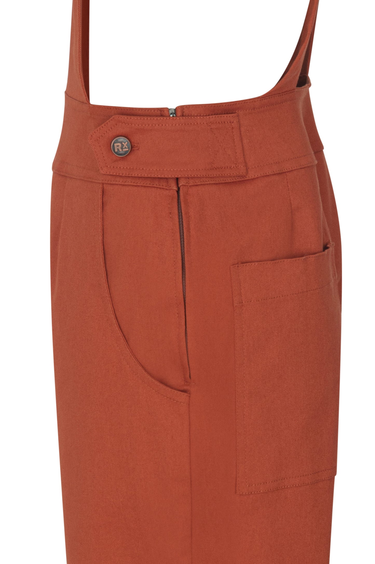 Women’s Cotton Overalls in Orange Tan